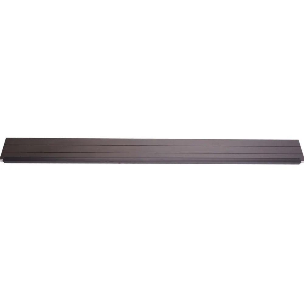 Abschluss-Set für WPC-Sichtschutz Savoie, Abschlussprofil Windschutz, Alu-Pfosten ~ 180cm, anthrazit ^ MCW Best