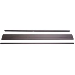 Abschluss-Set für WPC-Sichtschutz Savoie, Abschlussprofil Windschutz, Alu-Pfosten ~ 180cm, anthrazit ^ MCW Best