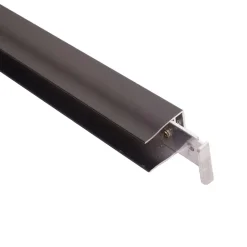 Abschluss-Set für WPC-Sichtschutz Savoie, Abschlussprofil Windschutz, Alu-Pfosten ~ 180cm, anthrazit ^ MCW Best