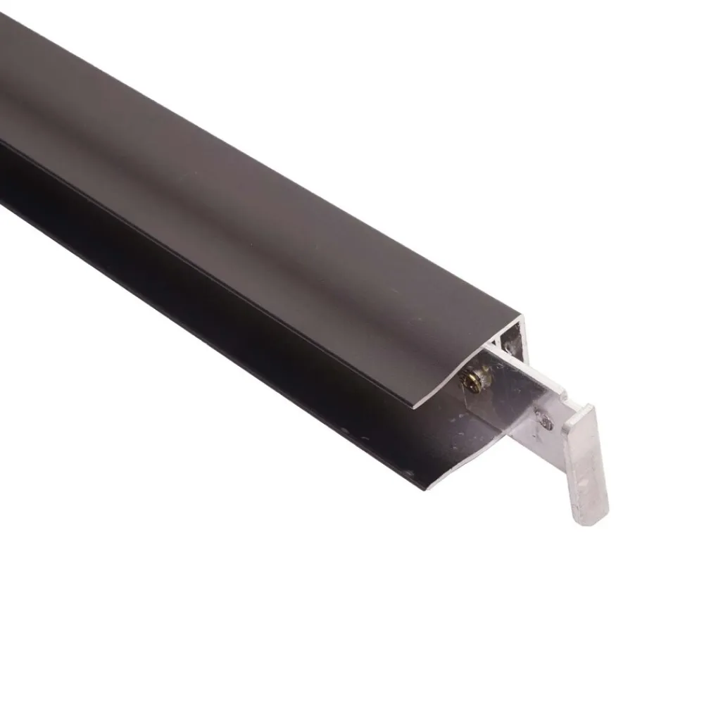 Abschluss-Set für WPC-Sichtschutz Savoie, Abschlussprofil Windschutz, Alu-Pfosten ~ 180cm, anthrazit ^ MCW Best