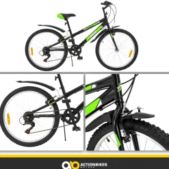 Actionbikes Kinderfahrrad Arrow 24 Zoll, Gangschaltung, V-Brake-Bremsen, verstellbar, Diamantrahmen ^ Actionbikes Motors Sale