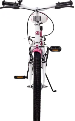Actionbikes Motors Actionbikes Kinderfahrrad Butterfly 20 Zoll, Pink, Fahrradständer, Kettenschutz, Antirutschgriffe Weiß/Pink Clearance