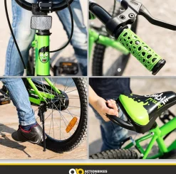 Actionbikes Motors Actionbikes Kinderfahrrad Zombie 20 Zoll, V-Brake-Bremsen, Seitenständer, Reflektoren, Kettenschutz