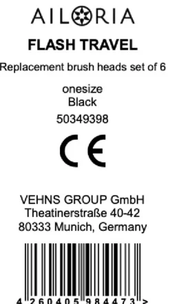 AILORIA Ersatzbürstenköpfe 6er Set FLASH TRAVEL weiß Sale