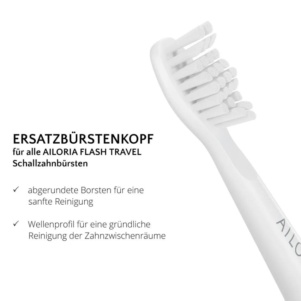 AILORIA Ersatzbürstenköpfe 6er Set FLASH TRAVEL weiß Sale