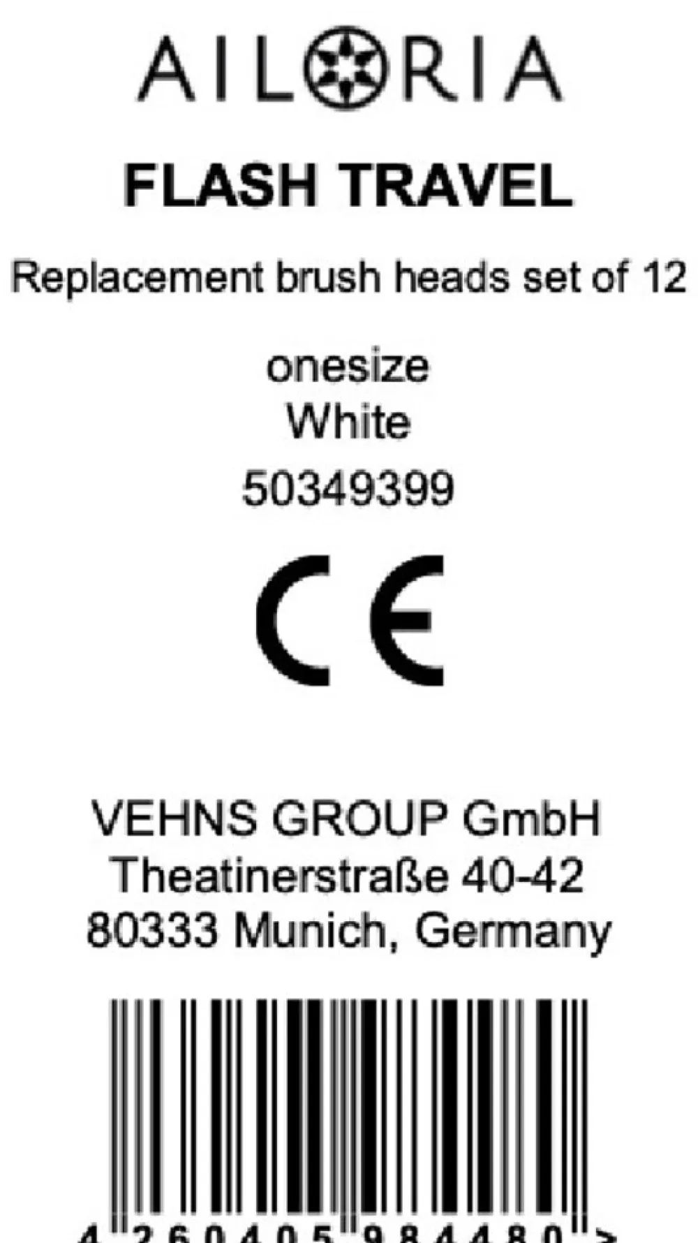 AILORIA Ersatzbürstenköpfe 12er Set FLASH TRAVEL weiß Sale