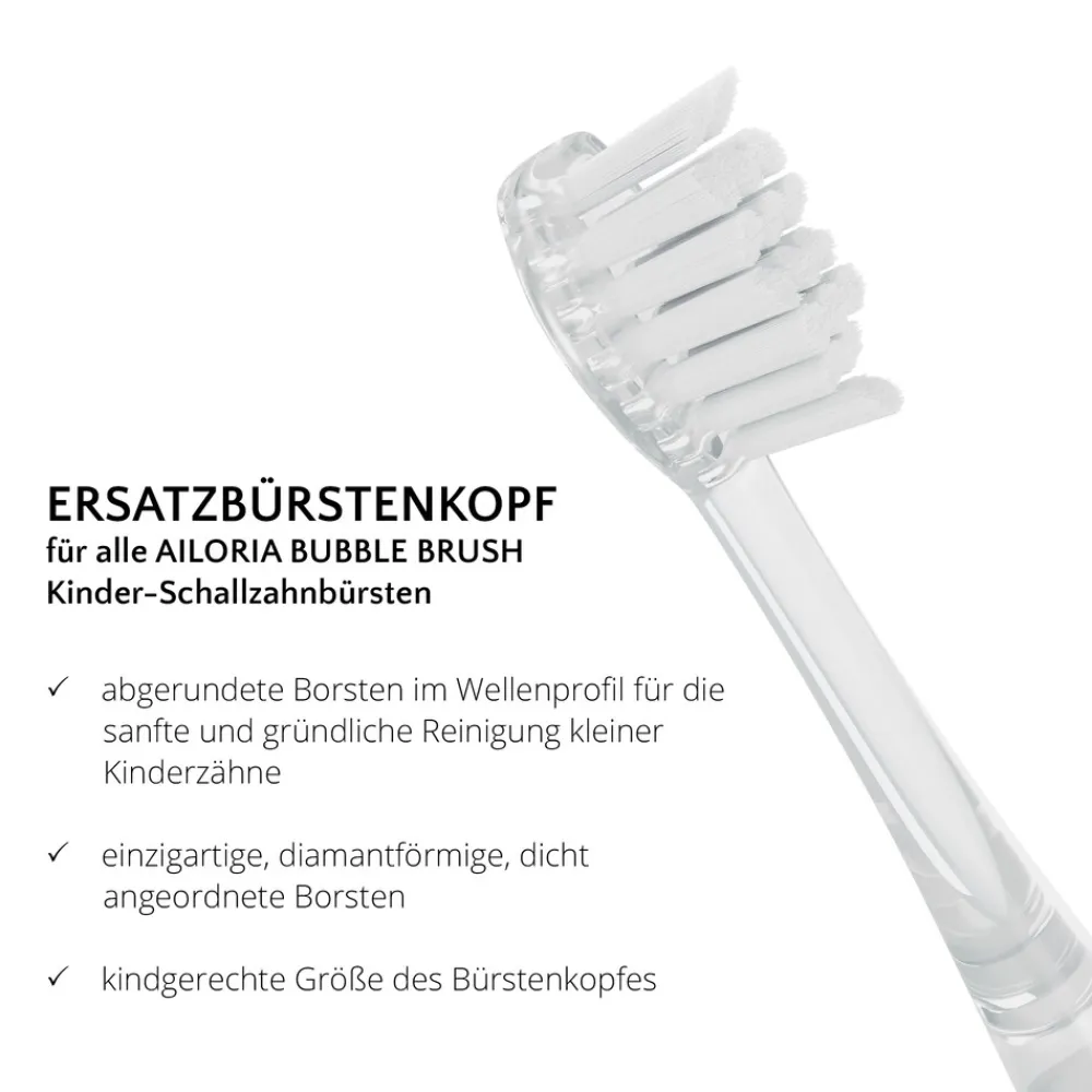 AILORIA Ersatzbürstenköpfe 6er Set BUBBLE BRUSH transparent Hot