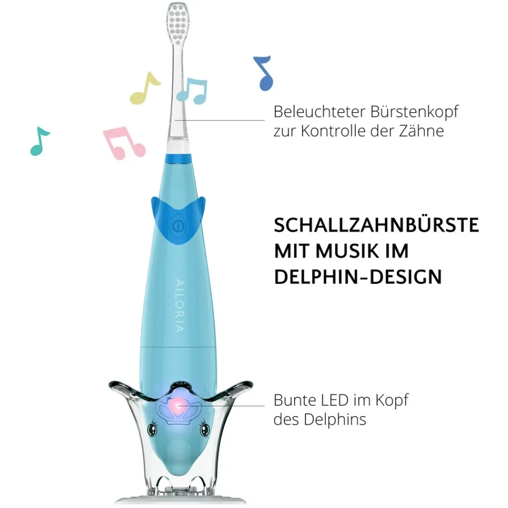 AILORIA Kinder-Schallzahnbürste BUBBLE BRUSH blau Hot