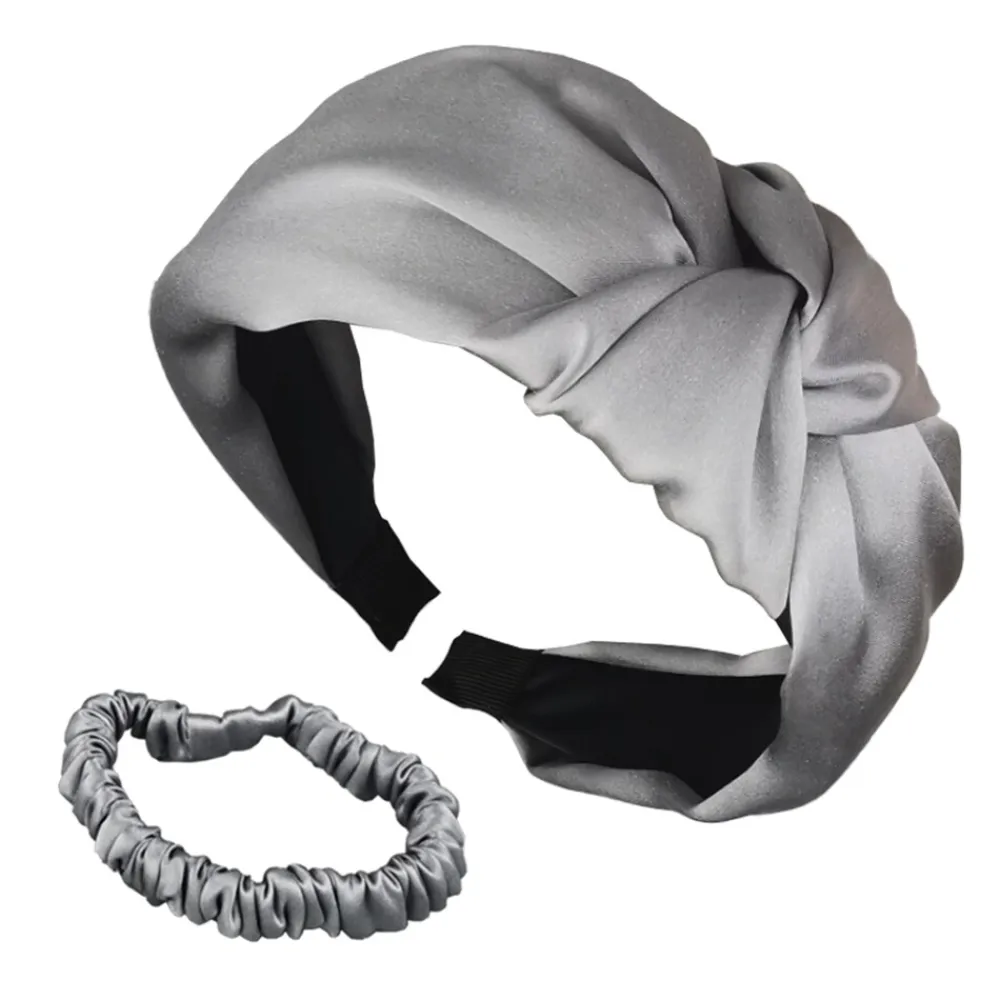 AILORIA Set Hairband und Scrunchie S DELICAT & DOUX grau