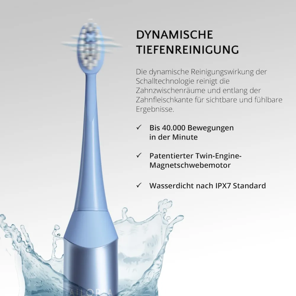 AILORIA Sommer-Edition SHINE BRIGHT USB-Sonic Toothbrush blau