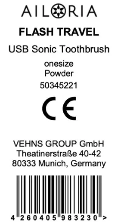 USB-Schallzahnbürste FLASH TRAVEL ^ AILORIA Discount