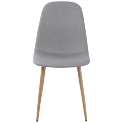 Esszimmerstuhl FANO mit Stoff Bezug, 4er Set Grau, stilvolles Vintage Design, belastbar mit 110Kg, Polsterstuhl - Moderner Küchenstuhl ^ ALBATROS Outlet