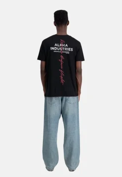 Alpha Industries T-hirt IGNATURE Kurzarhirt schwarz Discount