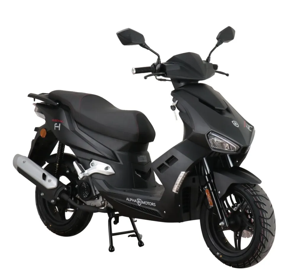 Alpha Motors Motorroller Mustang FI 50 ccm 45 kmh EURO 5 mattschwarz Outlet