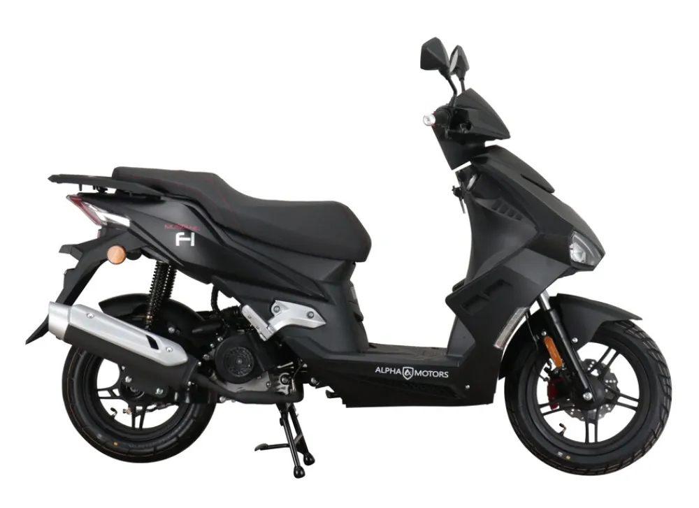 Alpha Motors Motorroller Mustang FI 50 ccm 45 kmh EURO 5 mattschwarz Outlet