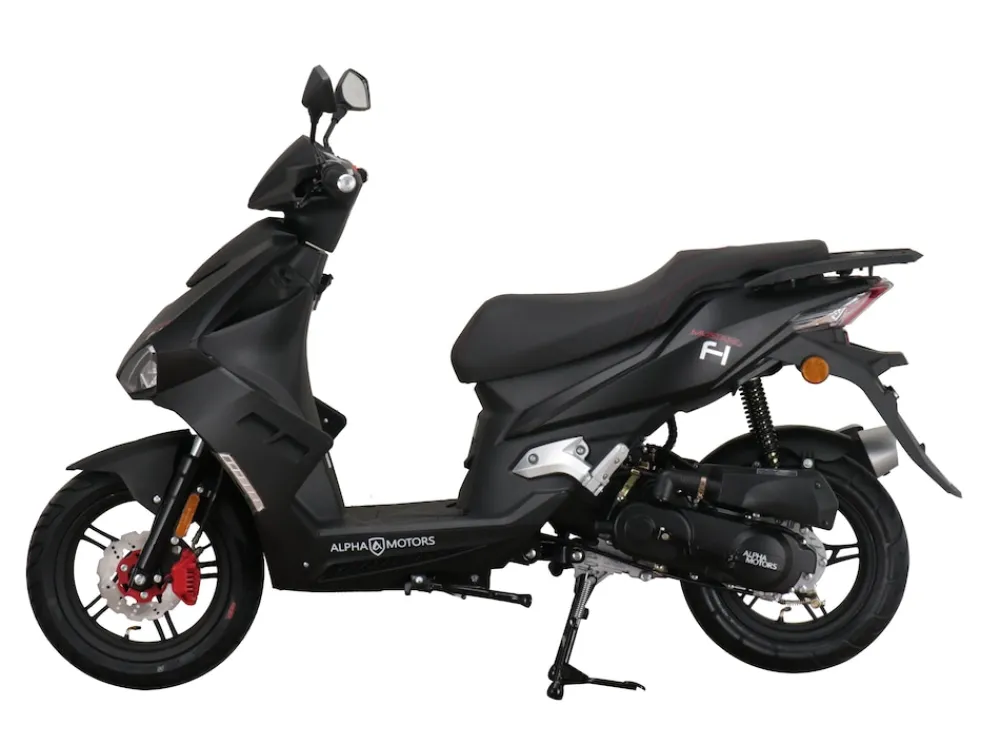 Alpha Motors Motorroller Mustang FI 50 ccm 45 kmh EURO 5 mattschwarz Outlet