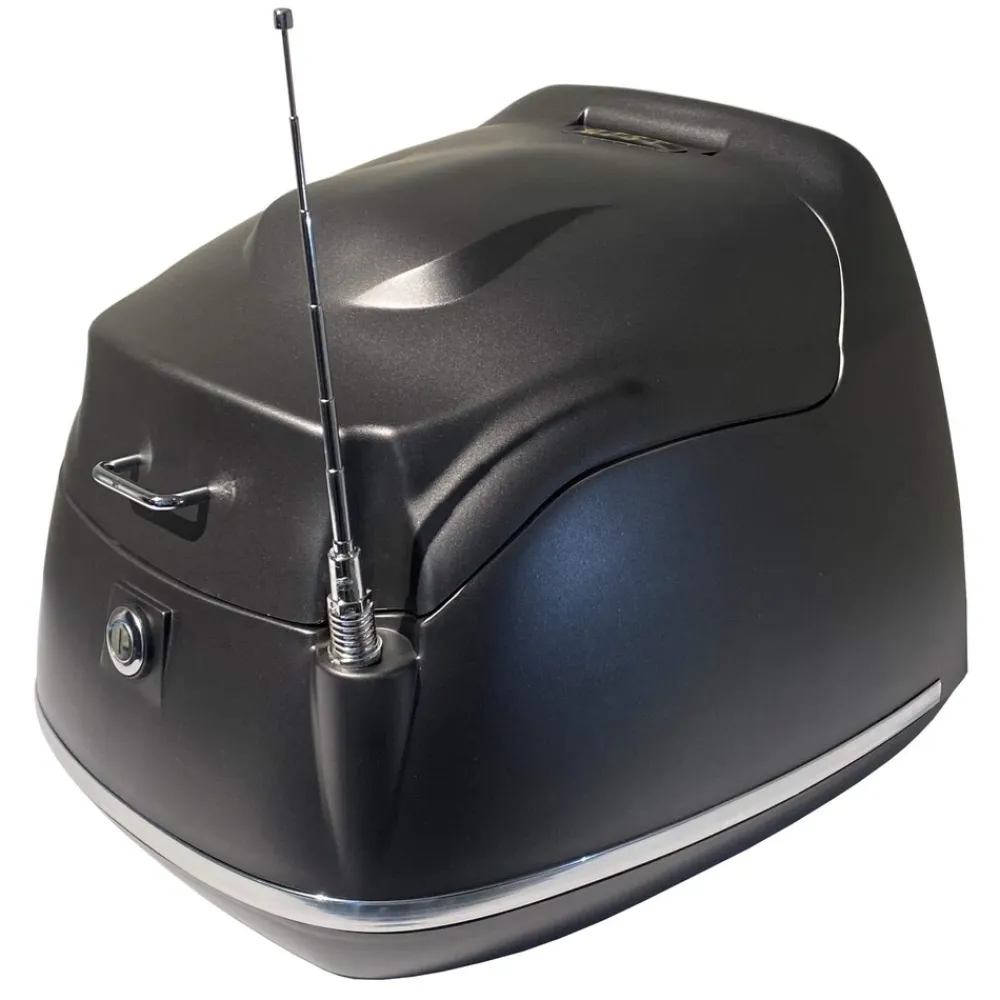 Alpha Motors Topcase Retro Roller-Zubehör mattschwarz Outlet