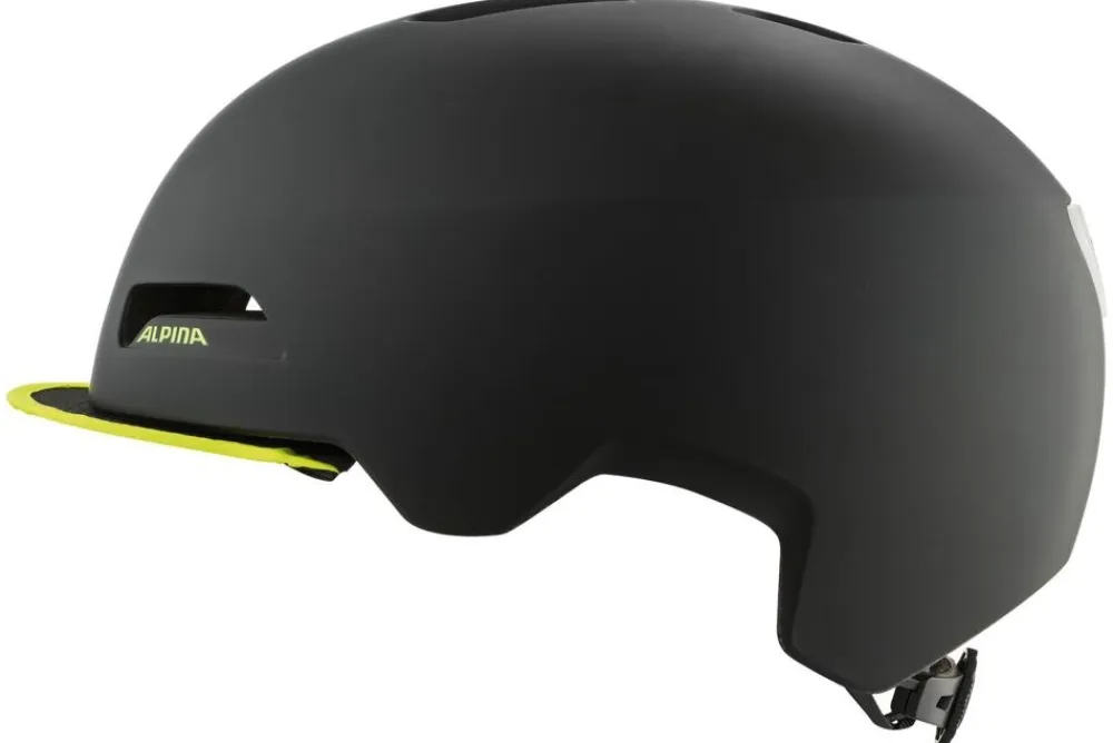 Alpina City-Helm Brooklyn schwarz/neongelb matt Discount
