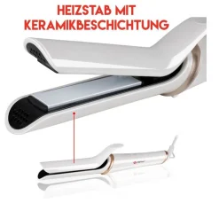 Haarglätter, 25 Watt, Weiß ^ Alpina Outlet