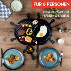 Alpina Raclettegrill, 1200 Watt, Schwarz New