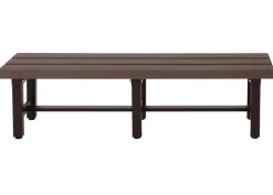 Alu Gartenbank -K60, Bank Parkbank Sitzbank Balkonbank, wetterfest WPC 150cm, braun ^ MCW Sale