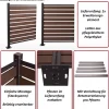 MCW Alu Mülltonnen-Zaun -K57, Erweiterungselement Mülltonnenverkleidung, Holzoptik erweiterbar 130x100x6cm ~ hellbraun Hot