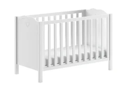 AMORI 3-tlg Set best. aus: Babybett 60x120 cm, Kommode m. 3 Schubladen, Wickelaufsatz, weiß lackiert ^ vipack Outlet