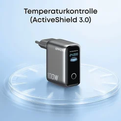 Nano 100W 3-Port Ladegerät, inklusive USB-C Kabel, 2x USB-C, 1x USB-A, Schwarz ^ ANKER Outlet