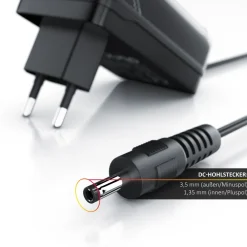 Universal Netzteil, DC-Hohlstecker 3,5mm x 1,35mm, Ladegerät-Adapter, EU-Stecker ^ Aplic Best