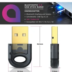 Aplic USB Bluetooth Stick 4.0 mit hoher Reichweite inklusive Treiber / Bluetooth Adapter Online