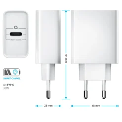 USB Typ C Ladegerät Netzteil mit Power Delivery - USB Charger - Schnellladefunktion - 30 Watt ^ Aplic Online