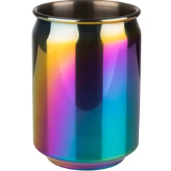 Assheuer APS 4er Set Cocktail Becher 350 ml Regenbogen-Look, Edelstahl Clearance