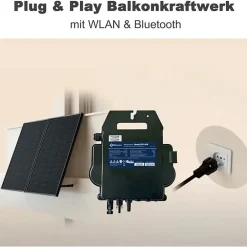 SUNNIVA AP Systems Mikro-Wechselrichter 800 W EZ1-M-EU für Balkonkraftwerk, IP67 wetterfest, Plug-&-Play Installation, 2 MPPT, Bluetooth & WIFI, Micro Inverter Discount