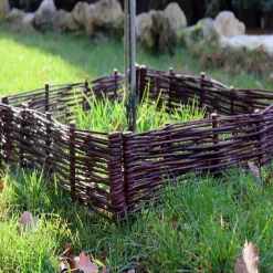 1 Beeteinfassung aus Weide 10x100cm I Beetbegrenzung /Weidenzaun zur Beetumrandung Rasenkante ^ Aquagart Sale