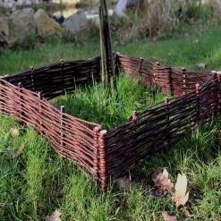 1 Beeteinfassung aus Weide 10x100cm I Beetbegrenzung /Weidenzaun zur Beetumrandung Rasenkante ^ Aquagart Sale