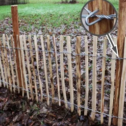 Aquagart 80 Holzpfosten für Staketenzaun 1,05m I Durchmesser 5-6cm I Zaunpfosten aus Haselnuss I Zaun-Pfahl New