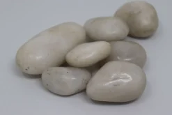 120kg Polierter Kiesel Flusskiesel Kieselsteine Gartenkies Zierkies weiß ^ Aquagart Clearance