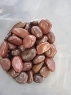40kg Polierter Kiesel Flusskiesel Kieselsteine Gartenkies Zierkies rot ^ Aquagart Discount