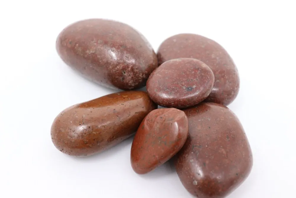 40kg Polierter Kiesel Flusskiesel Kieselsteine Gartenkies Zierkies rot ^ Aquagart Discount