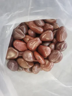 100kg Polierter Kiesel Flusskiesel Kieselsteine Gartenkies Zierkies rot ^ Aquagart New