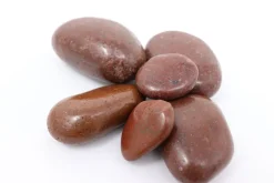 120kg Polierter Kiesel Flusskiesel Kieselsteine Gartenkies Zierkies rot ^ Aquagart