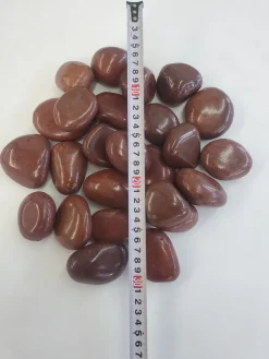 60kg Polierter Kiesel Flusskiesel Kieselsteine Gartenkies Zierkies rot ^ Aquagart Best