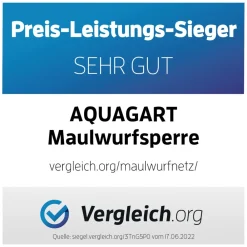 128m² Maulwurfnetz Maulwurfsperre Maulwurfgitter 90g 2m breit ^ Aquagart