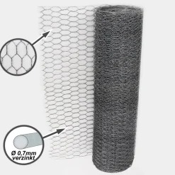 120m Sechseckgeflecht Hühnerzaun Kaninchendraht Hasengitter Hasendraht 50cm ^ Aquagart Best