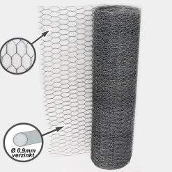 Aquagart 80m Sechseckgeflecht Kaninchendraht Hasengitter Hasendraht 50cm 25mm x 25mm Hot