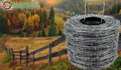 500m Stacheldraht verzinkt 1,6/1,7mm für Wildzaun Forstzaun Knotengeflecht ^ Aquagart Online