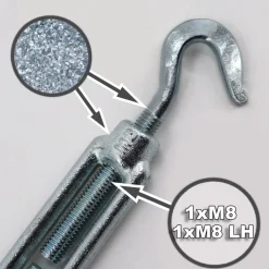 50 Seilspanner für Wildzaun Fostzaun Spannschloss Drahtspanner 2 Haken ^ Aquagart
