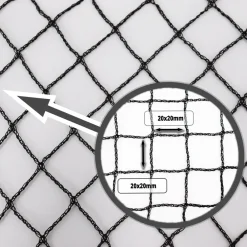 Aquagart Teichnetz 15m x 20m schwarz Fischteichnetz Laubnetz Netz Vogelschutznetz robust Discount