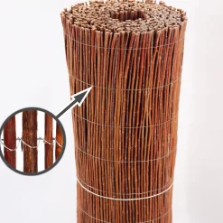 Weidenmatte 25m x 120 cm I Sichtschutzmatte aus Weiden Natürlicher Sichtschutz für Garten ^ Aquagart Best