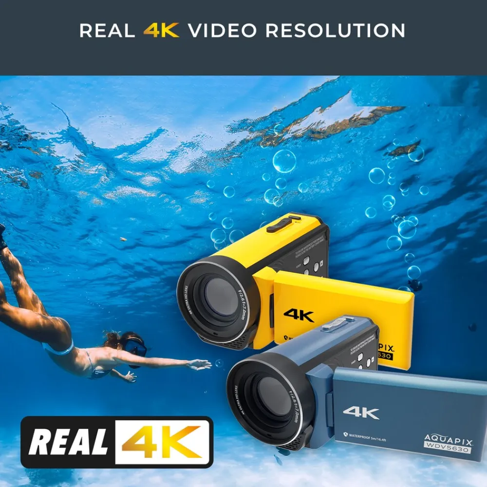 aquapix WDV5630 Unterwasser DV-Camcorder Grau / Blau Clearance